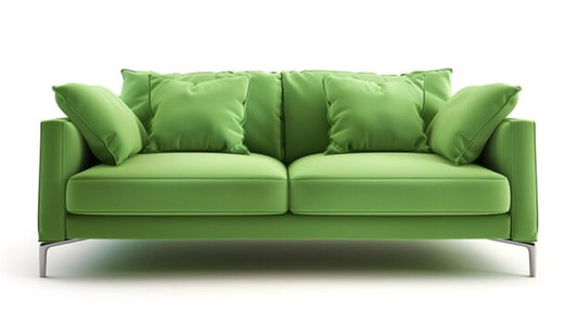 A cool green sofa