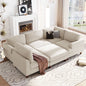 Modular Sectional Oversized Corduroy Couch with Ottoman