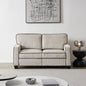 Accent 2-Seater Beige Corduroy Loveseats with Sturdy Frame & Solid Wood Legs