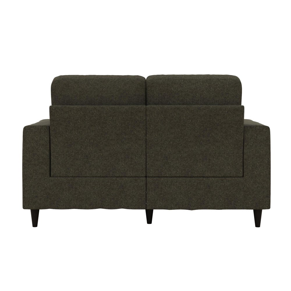 2 Seater Cooper Gray Linen Corduroy Loveseats 