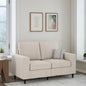 2 Seater Cooper Gray Linen Corduroy Loveseats 