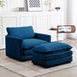 76.8" Modern 2 Seater Navy Corduroy Loveseats for Living Room