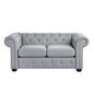 Aleksis Tufted Chesterfield Handmade Dark Grey Corduroy Loveseats