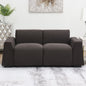 133*65" Modern Beige Corduroy Loveseats U-Shaped Couch with Armrest Bags