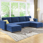 Convertible U L Shaped Oversized Corduroy Couch with Storage