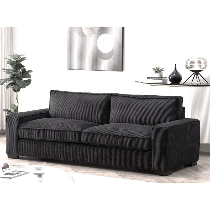 3 Seater Luxe Oversized Corduroy Couch with Sleek Design