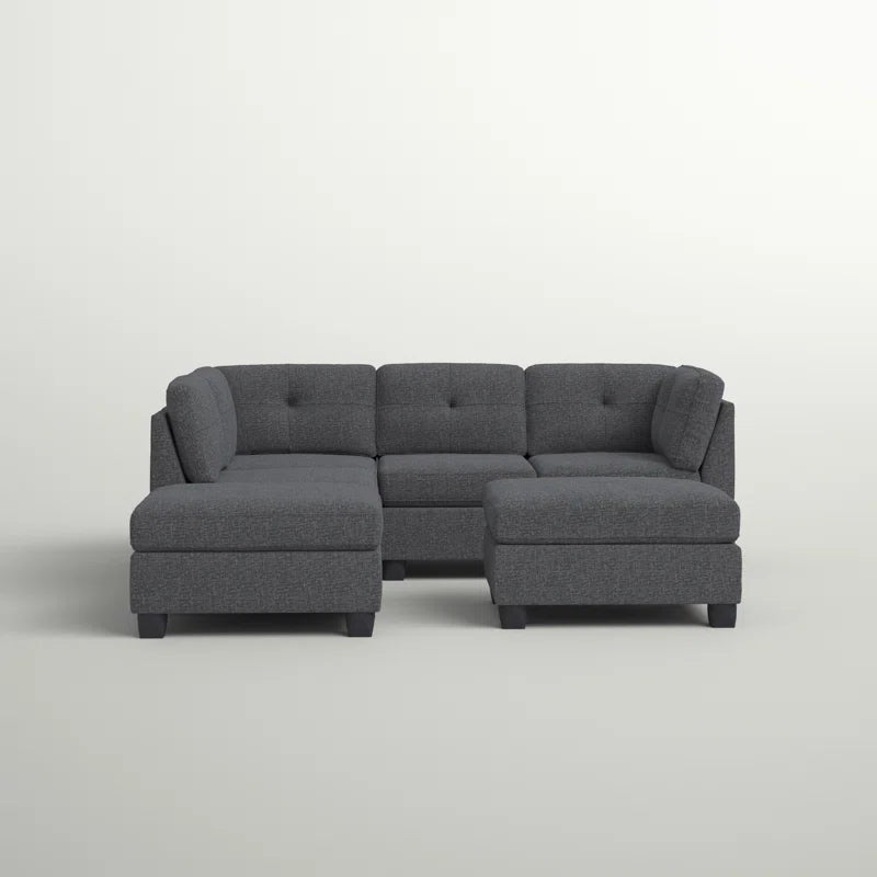 Ashdown Elite 6-Piece Sectional Corduroy Couch