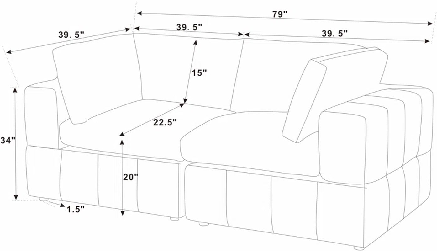 Rocky Ridge 79'' Mountain Majesty Upholstered Corduroy Couch