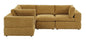 Areeba 4-Piece Upholstered Sectional Corduroy Couch