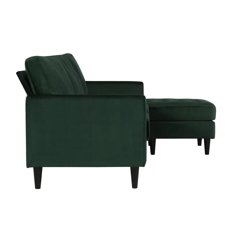 Strummer Enchanted Forest Green Corduroy Couch