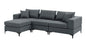 Aroosh Elegance 4-Piece Upholstered Sectional Corduroy Couch