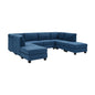 Serene Elegance 120" Wide Symmetrical Modular Sectional with Ottoman