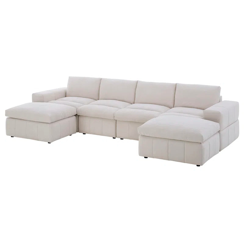 Anchoretta Grandeur 6-Piece Sectional Corduroy Couch