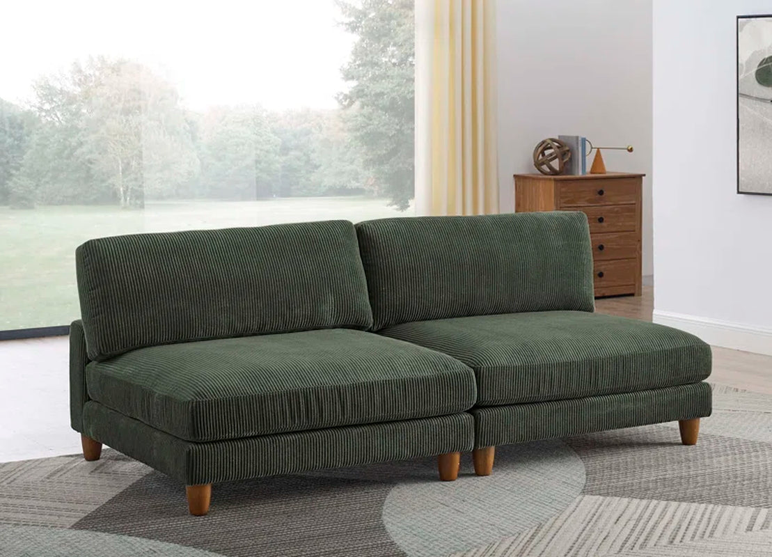 Zeus 89'' Upholstered Corduroy Loveseat