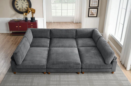 Harbor Luxe 6 - Piece Corduroy Sectional