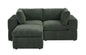 Andrielle Enclave 3 - Piece Upholstered Sectional Corduroy Couch