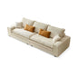 White Modern & Minimalistic Large Corduroy Sofa