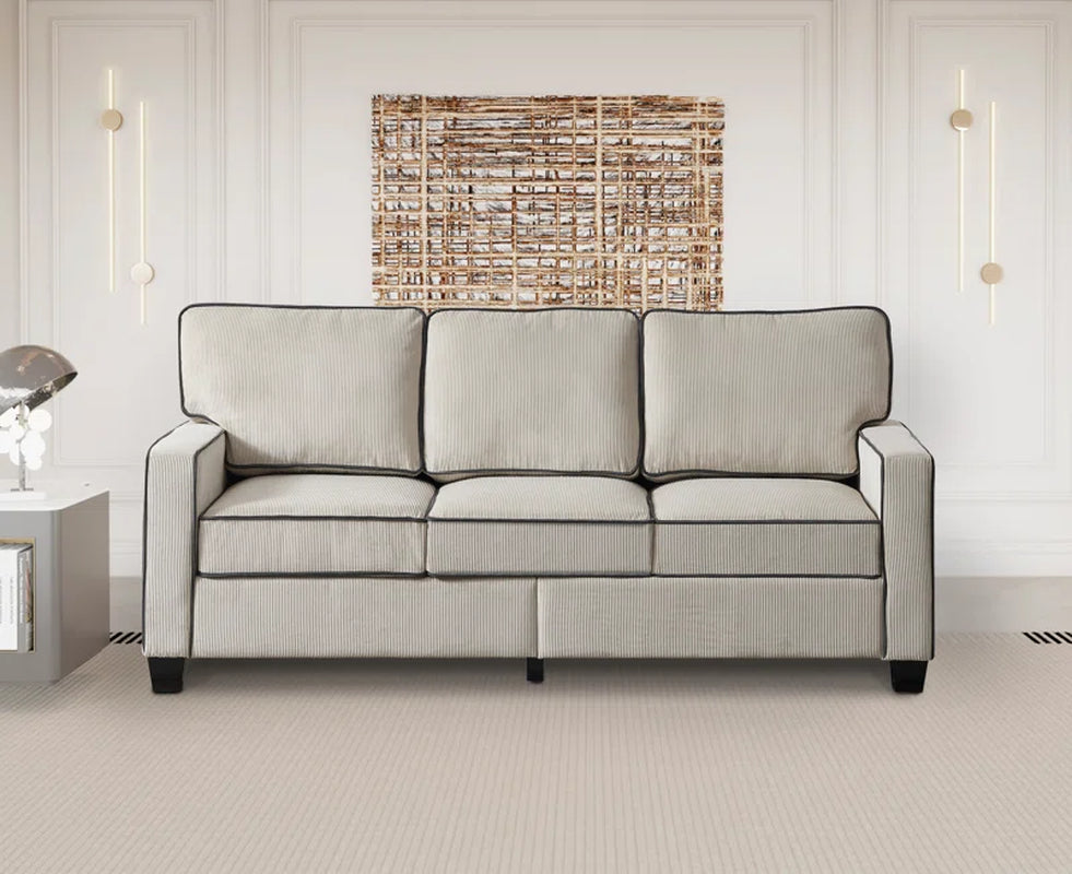 Francenia Elegance 81'' Upholstered Sofa Corduroy Couch