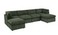 Amulya Deluxe 3-Piece Upholstered Sectional Corduroy Couch