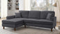 Bretonneux CozyNook 2 - Piece Upholstered Sectional Corduroy Couch