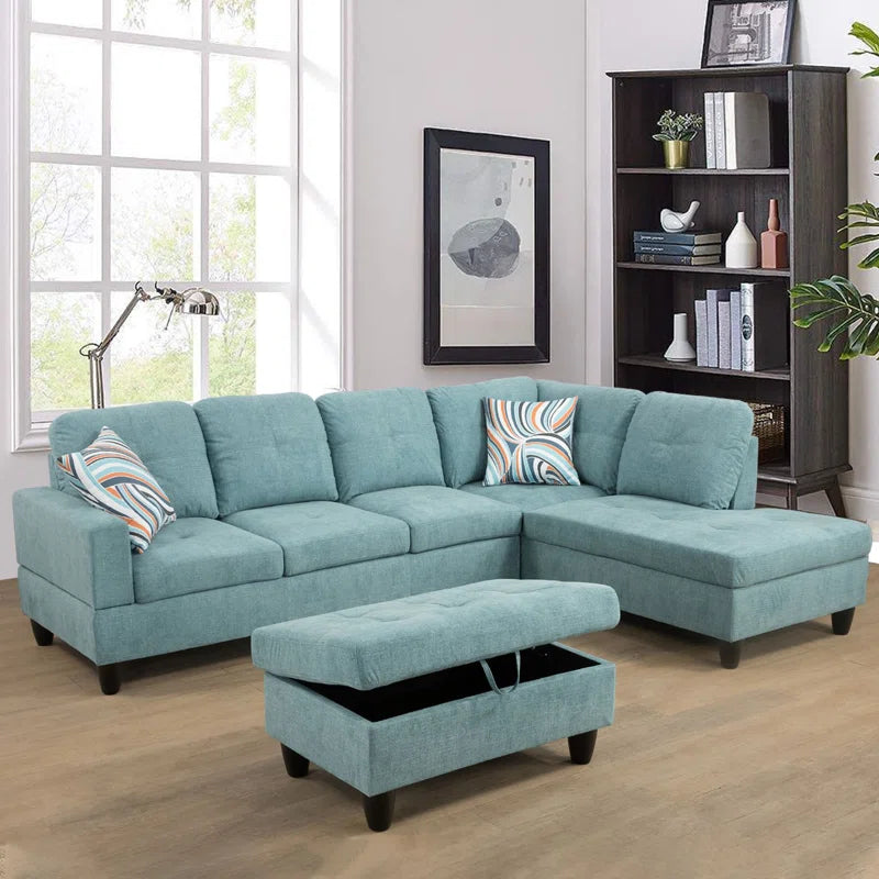 Katiranoma Elegance 3-Piece Sectional Corduroy Couch