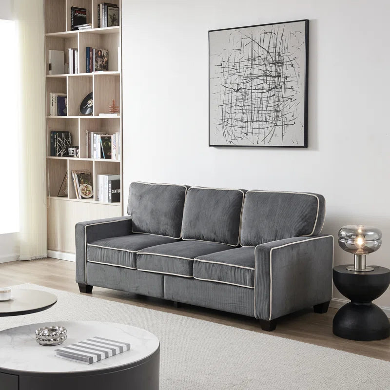 Elite Comfort 81'' Upholstered Sofa Corduroy Couch