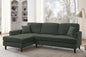 Bretonneux CozyNook 2 - Piece Upholstered Sectional Corduroy Couch