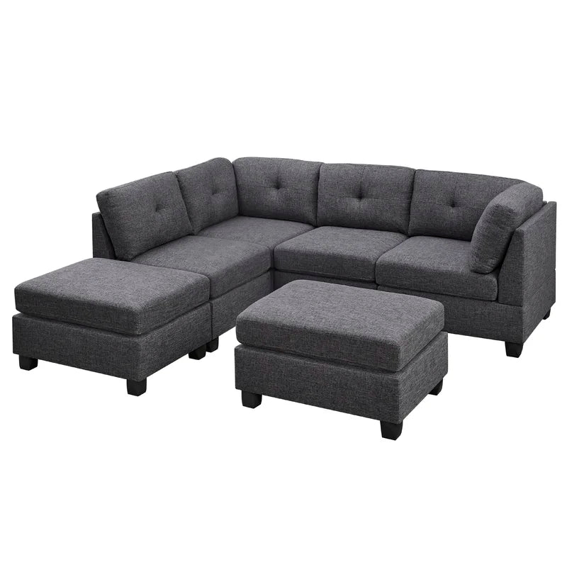 Ashdown Elite 6-Piece Sectional Corduroy Couch