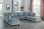 Serene Elegance 120" Wide Symmetrical Modular Sectional with Ottoman