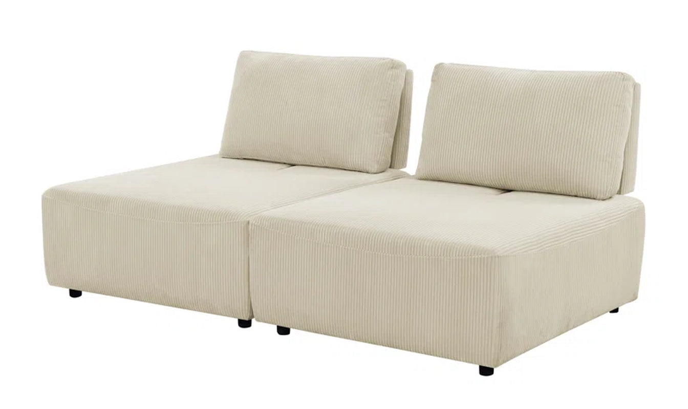 Elara Bliss 78'' Upholstered Sofa Corduroy Couch