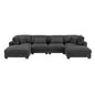 Andreco 6 - Piece Modular Corduroy Sectional