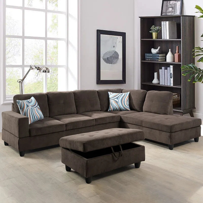 Katiranoma Elegance 3-Piece Sectional Corduroy Couch