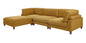 Barbarette Palatial 133.5'' Corduroy Reversible Modular Sectional Corduroy Couch