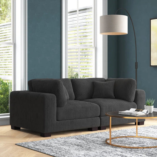 Athena 80'' Upholstered Loveseat | Corduroy Loveseat