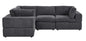 Areeba 4-Piece Upholstered Sectional Corduroy Couch